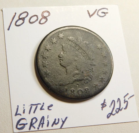 SCARCE 1808 CLASSIC HEAD U.S. LARGE CENT V. GOOD - 100% ORIGINAL!!!!!!!!!!!!!!!! Cover