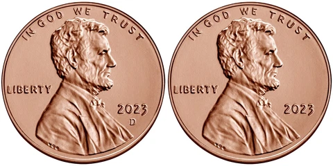 2023-P&D Lincoln Shield Cent - 2 Coins - Fast Secure Shipping Cover