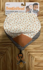 NEW 2-PACK BooginHead BANDANA TEETHER & PACIGRIP BIBS - Clay + Black - Snap - Picture 1 of 7