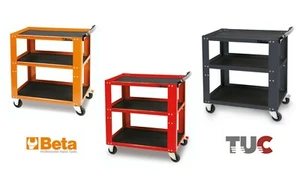 Carrello porta utensili BETA C51 3 ripiani kg.200 colore ARANCIONE ROSSO GRIGIO - Foto 1 di 7