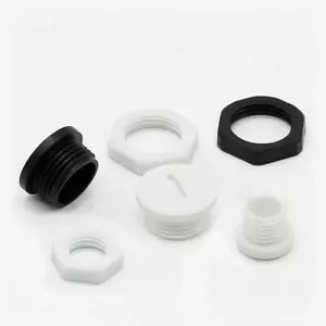Threaded Plug with Nut Nylon Plastic Waterproof Stopper M12 M16 M18 20 22 24~M32 - Picture 1 of 5