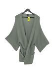 Topshop Women's Cardigan UK 16 Green 100% Acrylic Round Neck Cardigan