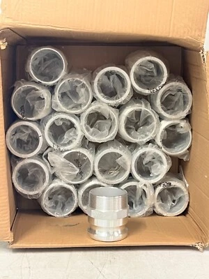 QTY 20 Flextral 3" Quick-Acting Coupling Alum Part F Male Adapter Male NPT F300 - Image 1 of 4