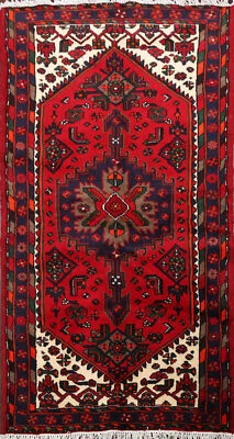 Tribal Geometric Hamedan Accent Rug 3x5 Wool Hand-knotted Foyer Carpet - Image 1 of 4
