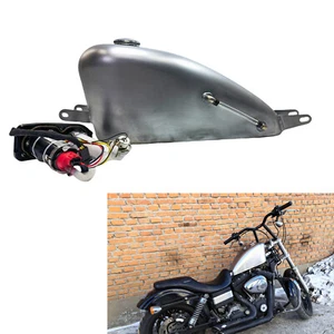 12L Modified Motorcycle Petrol Gas Fuel Tank For Harley Dyna 2007-2017 2008 2009 - Picture 1 of 9