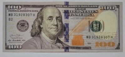 MB 31928307 H $100 Bill, 2013 Federal Reserve Bank, New York City  Uncirculated - Image 1 of 2