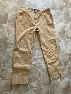 Женские тяжелые хлопчатобумажные желтовато-коричневые брюки Mountain Khakis с двойным коленом размер 16 длина  - Изображение 1 из 4