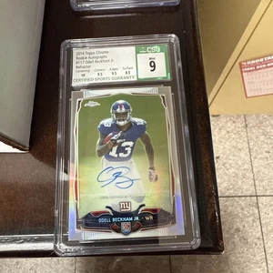 2014 Topps Chrome Refractor #117 Odell Beckham Jr 42/150 Auto RC Rookie Mint 9 - Picture 1 of 5
