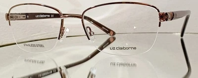 Anteojos originales LIZ CLAIBORNE L662 TUI MARRÓN CLARO nuevos semirimless 54-17-135 Foto 1 de 4