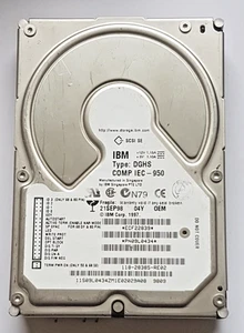 4.3 GB IBM OEM DGHS-04Y Pn 09L0434 7200rpm Ultra SCSI 80pin HDD 3.5 " Hard Drive - Picture 1 of 1
