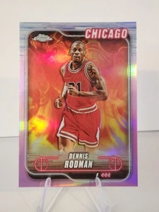 2024-25 Topps Chrome Basketball #95 Dennis Rodman Pink Refractor #95 Bulls - Bild 1 von 2