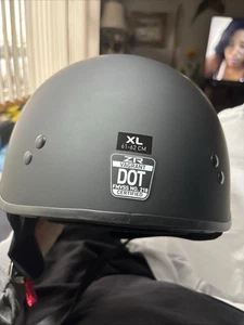 Z1R Vagrant Half Helmet Matte Black Size XL  61-62 CM New - Picture 1 of 16