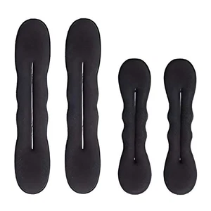 Schwarz/braun Magic Foam Schwamm Dutt Maker Haar Donut Pferdeschwanz Clip Twist So ' - Bild 1 von 15