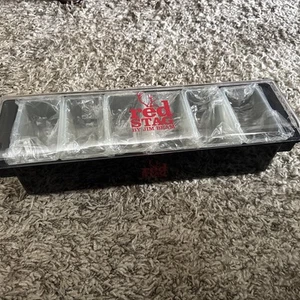 New RED STAG JIM BEAM BOURBON WHISKEY Condiment Fruit Restaurant Bar Server Tray - Picture 1 of 5