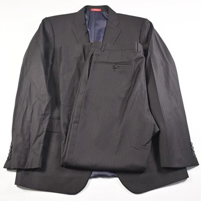 Ermenegildo Zegna 44L 38x34 Brown Wool USA Made Trim Mens Jacket Pants Suit - Image 1 of 4