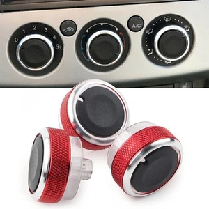 3x Air Conditioner Switch Knob Button For Ford Focus MK2 MK3 Mondeo C/S-max Red - Picture 1 of 11