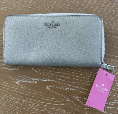 NWT Kate Spade Zippered Glimmer Glitter wallet - Image 1 of 3