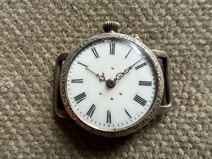Bolsillos vintage - reloj de pulsera plata inhibición de cilindro - 29 mm aprox. 1915 - Imagen 1 de 11