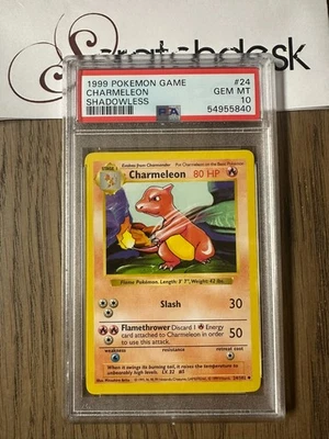 PSA 10 - Pokemon CHARMELEON 24/102 - Base Set SHADOWLESS - Gem MINT - Image 1 of 2