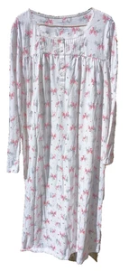 Women Croft & Barrow Nightgown XL Cardinal Cottagecore Prairie Romantic Feminine - Picture 1 of 7