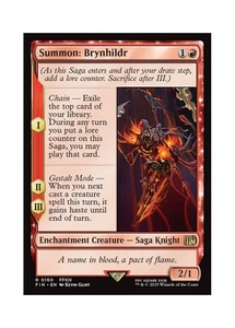 Magic the Gathering MTG FIN Summon: Brynhildr 160 Regular Near Mint - Picture 1 of 2
