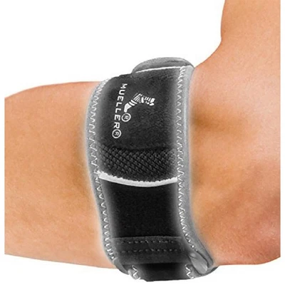 Soporte de codo de tenista premium Mueller Hg80: LG-XL (negro) Foto 1 de 3