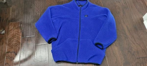Vintage 90s REI Retro X Deep Pile Zip-Up Fleece Jacket Blue USA Kids XL, WOMENS SM - Bild 1 von 5