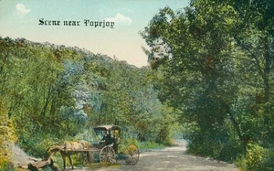 Vintage Postcard Scene near Popejoy, Iowa Horse drawn carriage - Picture 1 of 2