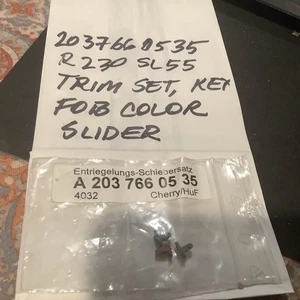 Mercedes Key Fob Trim Slider Blue Gray Black Red, 2037660535 - Bild 1 von 2