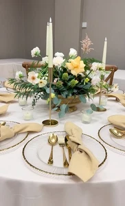 50 x beige Sandalwood fabric napkins for wedding or event (Kent) - Picture 1 of 1
