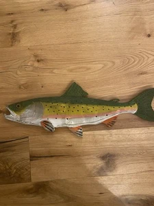 Wooden Rainbow Trout Wall Hanger - Picture 1 of 4