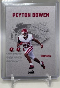 Vestigio de fútbol americano Onit Oklahoma Sooners 2025 Peyton Bowen VS-5 - Imagen 1 de 2
