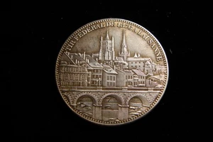 SWITZERLAND. LAUSANNE. Common metal MEDAL OF "TIR FESTIVAL" 5 FRANCS 1876. - Picture 1 of 2