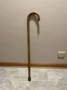 Vintage Wooden Cane With Rubber Stop 32 In - Picture 1 of 8