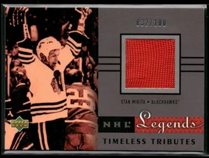 2001 Upper Deck STAN MIKITA /100 Game Used Jersey LEGENDS TRIBUTES O913 - Picture 1 of 3
