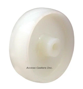 3DNY35 3-1/2" X 1 1/4" White Nylon Wheel, 325 lbs Capacity, 9/16" Hub Length - Picture 1 of 1