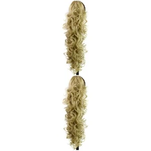 2 Pieces Lockiger Klauenclip Fräulein Pferdeschwanz-Perücke-Clip - Bild 1 von 12