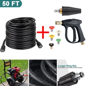 High Pressure Washer Gun Wash Spray Short Wand Rotating turbine nozzle kit - Picture 1 of 34