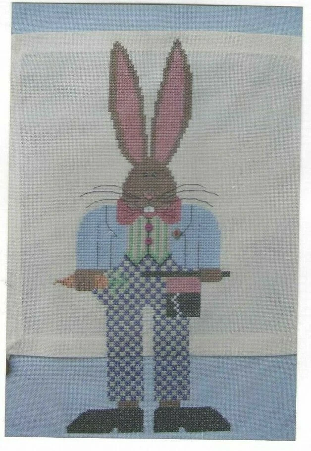 JACK THE RABBIT--Easter--Carrot--Sharp Dresser--Counted Cross Stitch Pattern - Image 1 of 1