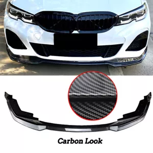 19-2022 FOR BMW 3 SERIES G20 M340I M SPORT CARBON FIBER FRONT BUMPER SPOILER LIP - Bild 1 von 11