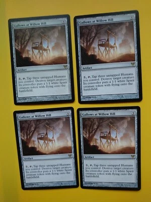 MTG Card. Gallows at Willow Hill playset. Artifact avacyn restored 4 cards - Image 1 of 3
