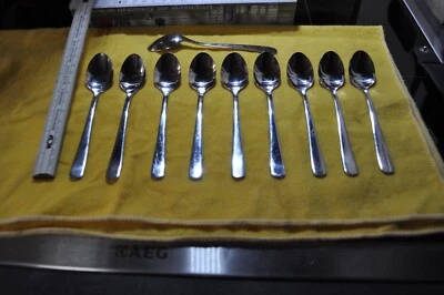 5 Kaffee-Löffel,  davon Hepp Premium 18/10  T12  L: ca: 13,2 cm - Bild 1 von 3