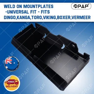 Weld On Mountplates -Universal Fit Fits Dingo,Kanga,Toro,Viking,boxer,vermeer - Picture 1 of 12