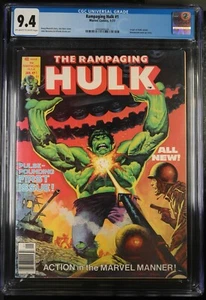 Rampaging Hulk #1 CGC 9.4 Marvel Comics Magazine 1/1977 ๐ - Picture 1 of 2