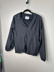 Billabong Men Black Transport Jacket Medium zipper polyester hooded lightweight - Picture 1 of 6