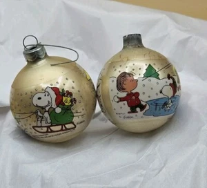 Vintage Peanuts Hallmark Ornaments, One Is MISSING Top, Snoopy, Charlie Brown - Picture 1 of 11