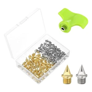 1/4 Inch Steel Track Spikes 100 Pack Sports Shoes Spikes Replacement Accessor... - Picture 1 of 6