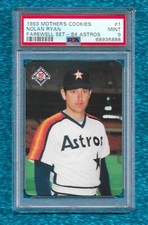1993 MOTHER'S COOKIES #1 NOLAN RYAN PSA 9 MINT FAREWELL SET HOF ASTROS