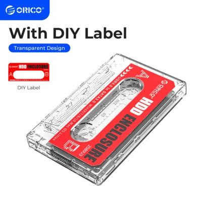 ORICO 2,5'' Externes Festplattengehäuse für 7 / 9,5mm HDD SSD Festplatte Gehäuse - Image 1 of 4