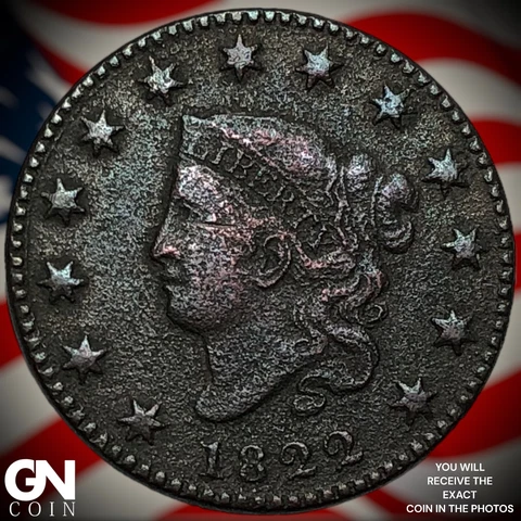 1822 Coronet Head Large Cent  Q5128 Cover